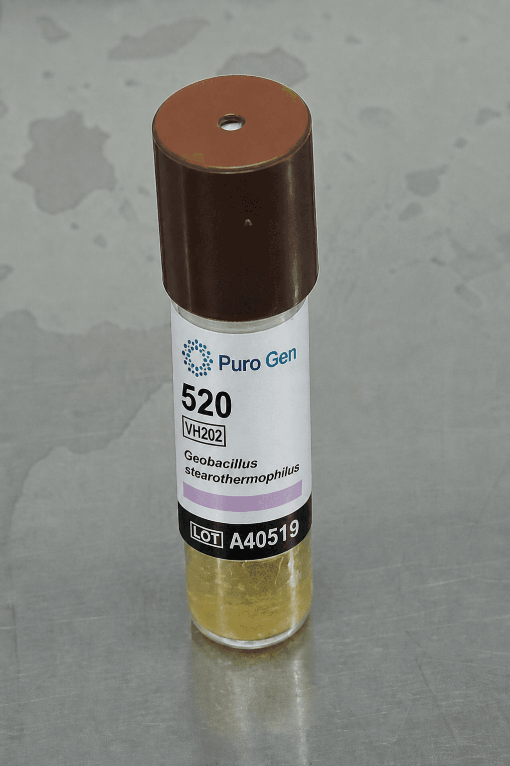 Biological indicator vial held during SAL 10⁻⁶ validation testing