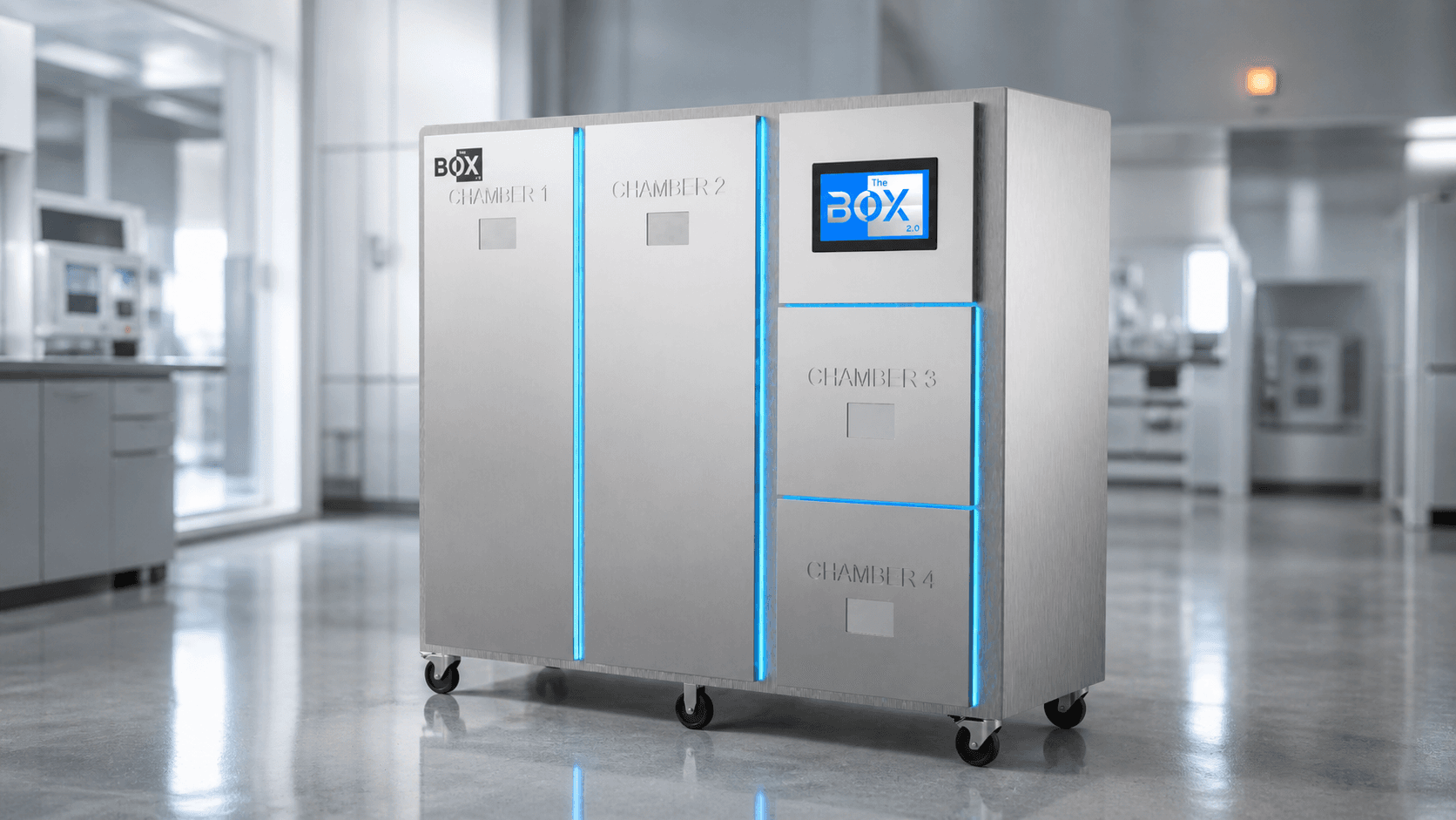 TheBOX VHP sterilization system in laboratory environment